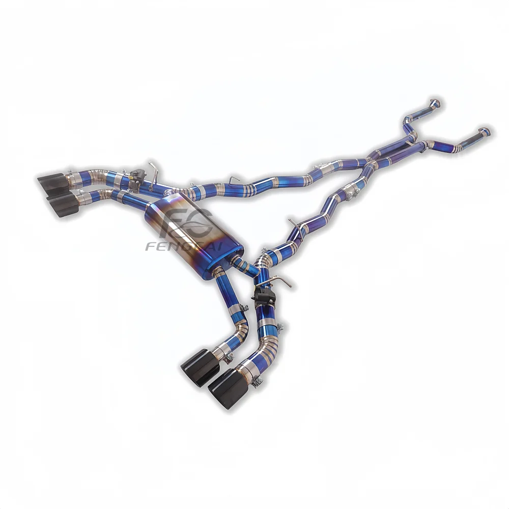 

Титановый глушитель выхлопной системы Catback для BMW M5 G90 G99, выхлопная труба с клапанами, детали для автоматической настройки, титановый глушитель