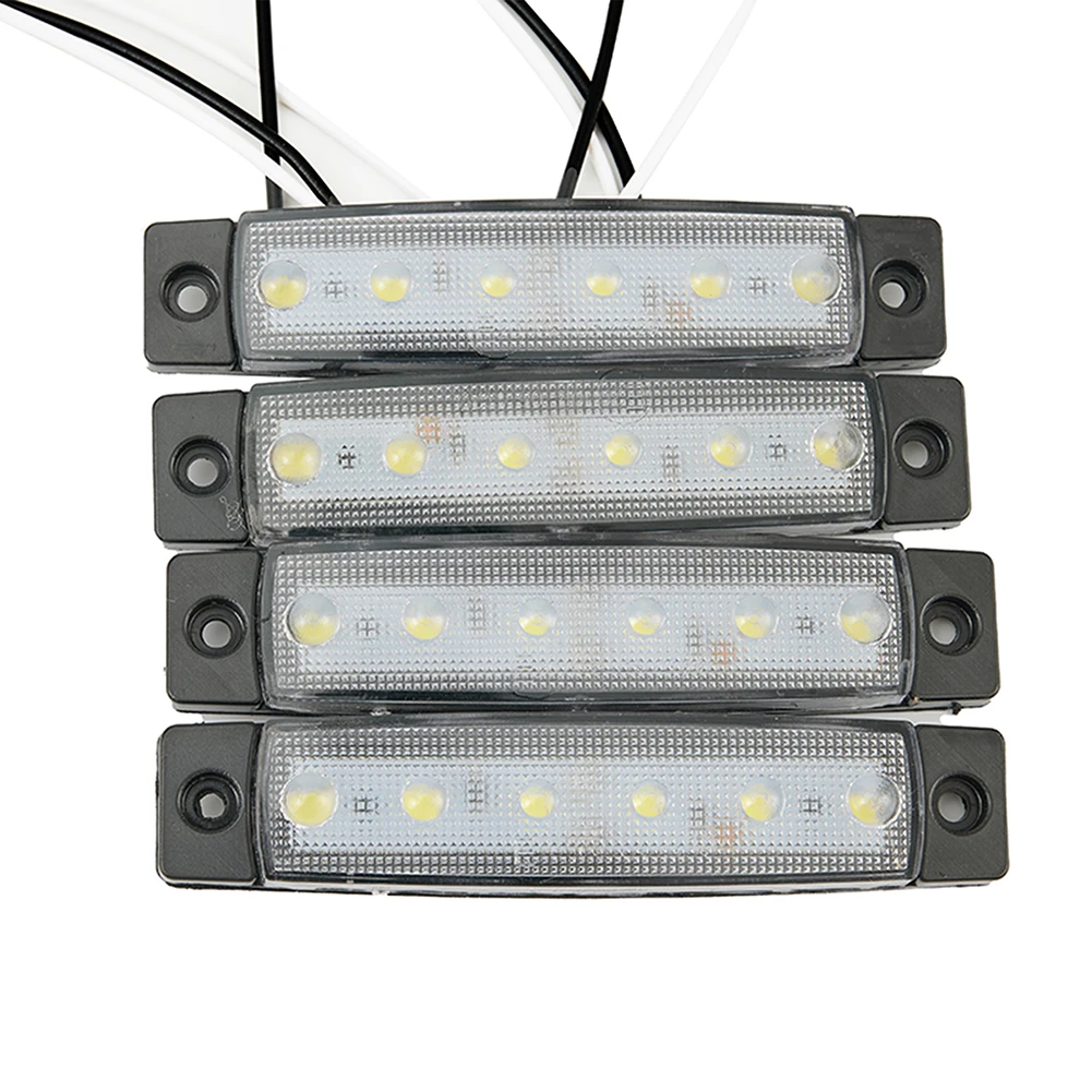 4pcs Marine Grade 12 Volt Large Waterproof Cool White LED Courtesy Light Lamp Set/kit Replacement Automobiles Parts