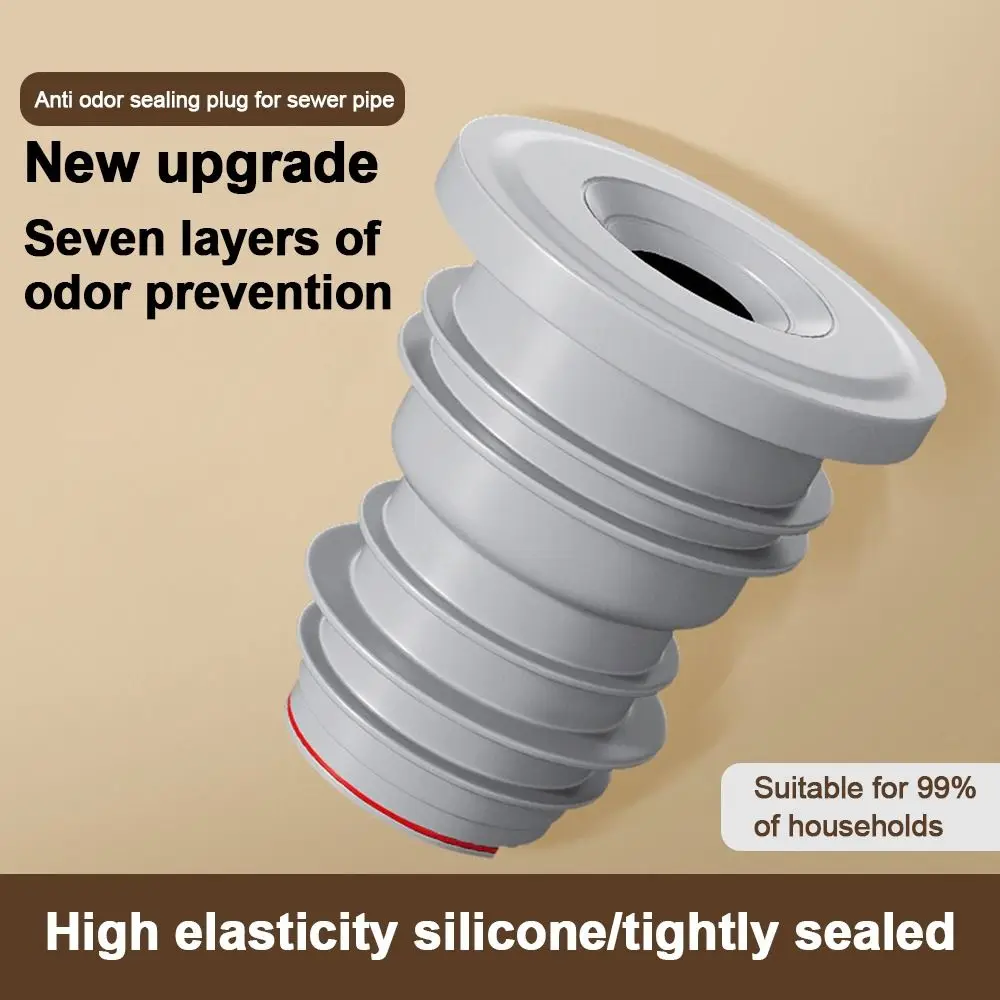 Universal Silicone Water Drains Connector Anti-odor Leakage Protection Floor Drain Seal Ring Sewer Pipe Plug Kitchen Sink