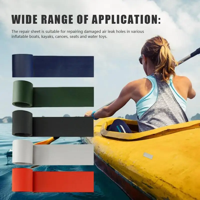 

Inflatable Kayak Patch Boat Hull Repair Tape Marine Repair PVC Repair Tape Raft Patches Waterproof Leak-proof For Cracks