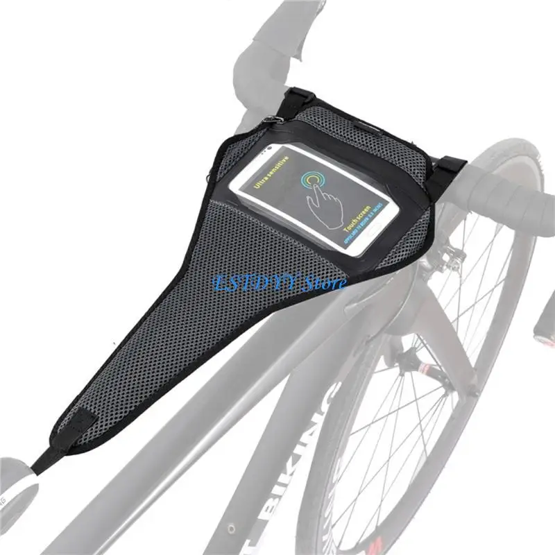 

G6DE Bike Sweat Guard Road Bike Sweat Net Bicycles Trainer Roller Sweat Absorb Guard Strap Net Cover Bike Frame Sweat Guard