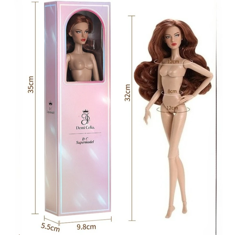 Second Generation 32cm Supermodel Doll with Box, High-quality Girl Doll Model Accessories