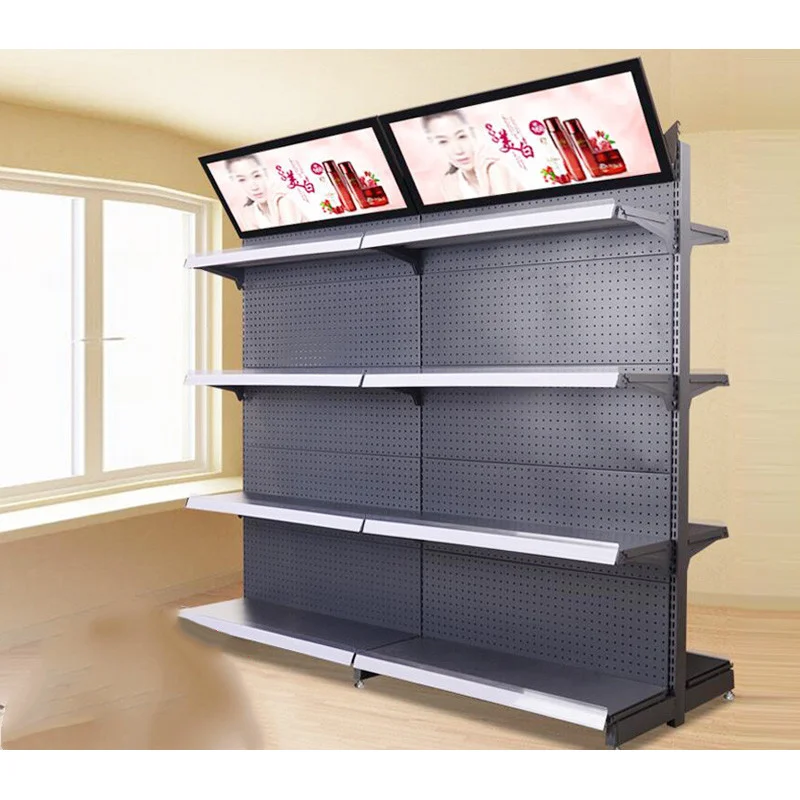 

2025customized.Supermarket Shelves Metal Display Rack Commercial Shelves Retail Store Gondola Shelving Grocery Store