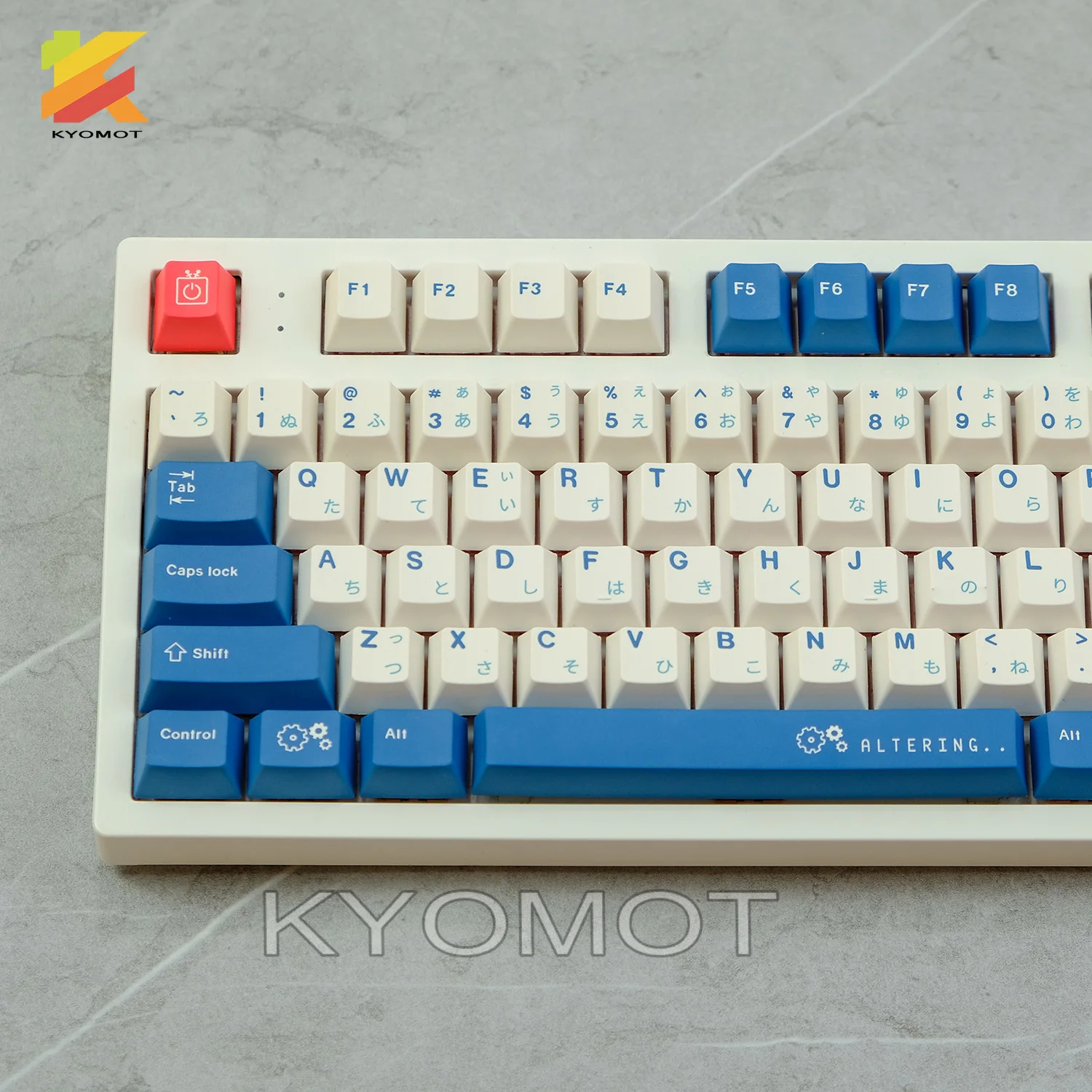 KYOMOT 128 Keys Anime Game Azure Route Theme Keycaps PBT Dye Cherry Profile En Ja Keycap for MX Switch GMK Mechanical keyboard