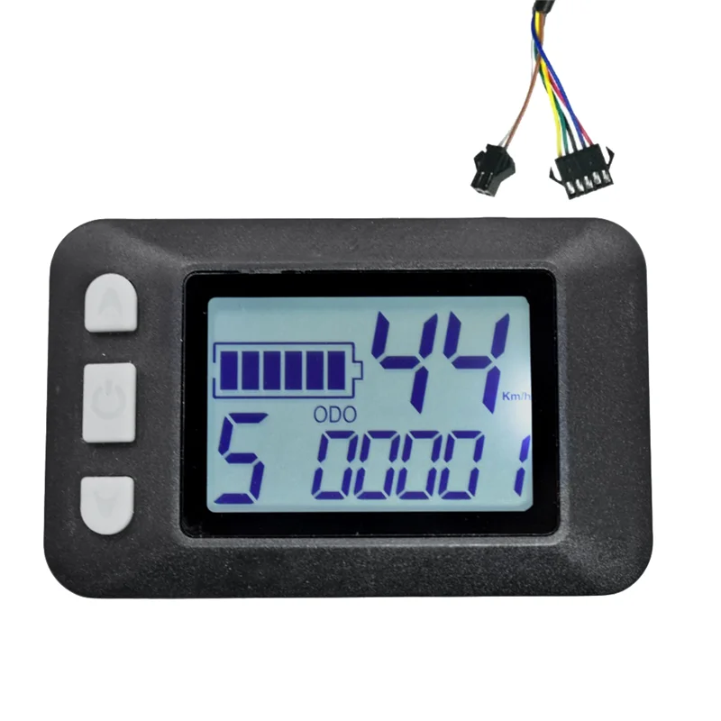 

P9 LCD Display Dashboard Meter LCD Screen 24V 36V 48V 60V Electric Bike Meter for Electric Scooter LCD Display(SM Plug)