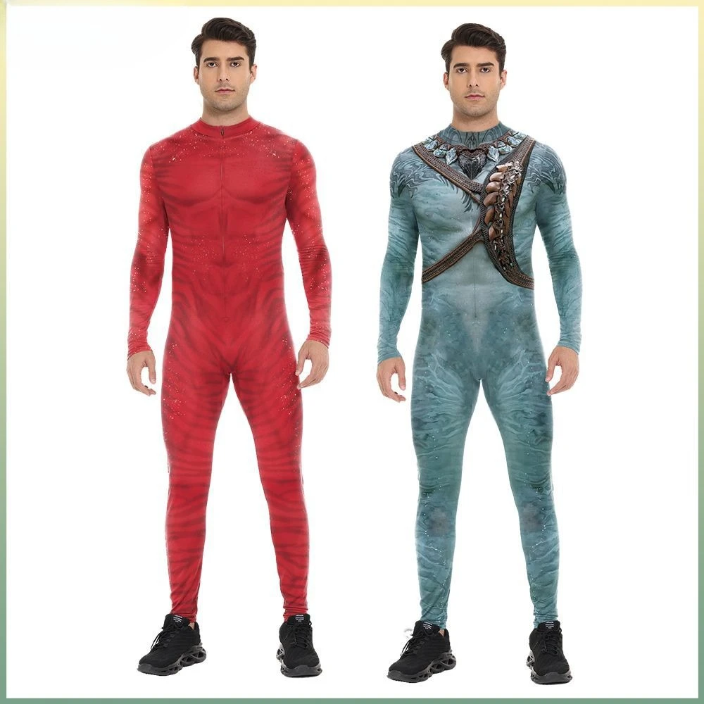 

Movie Cosplay Costume Men 3D Printed Jumpsuit Halloween Party Zentai Bodysuit Fancy Performance Outfits