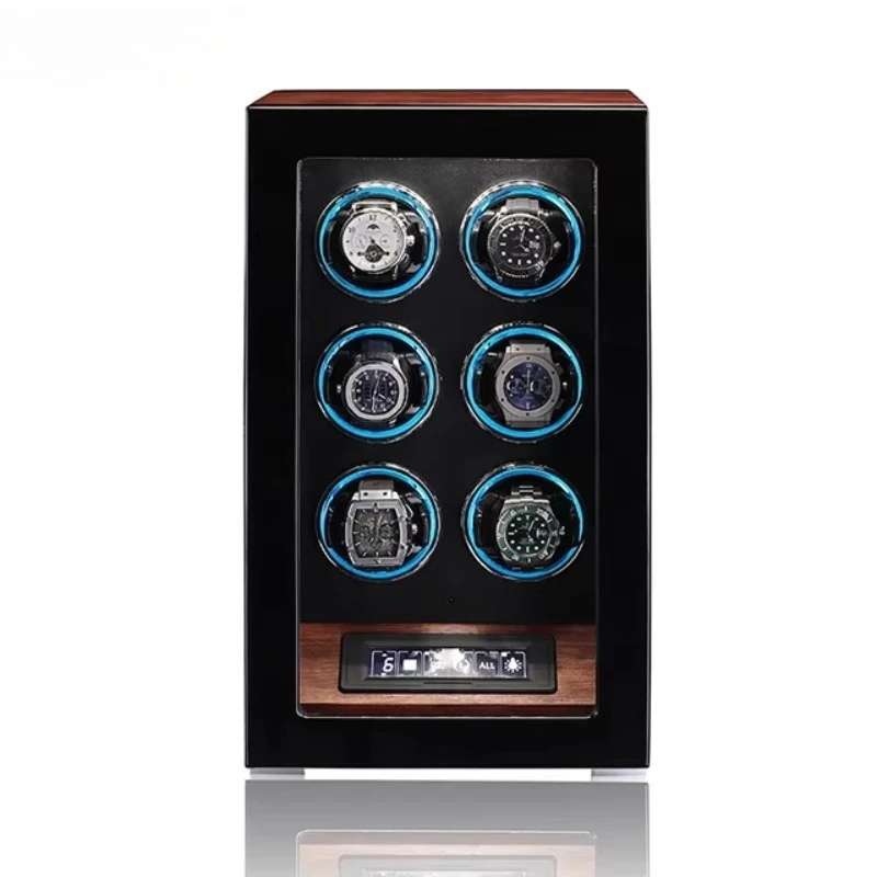 

Luxury Wooden Watch Winder 2/4/6/9/12 Watches Storage Box Leather Lining Lock Water Resistant Protective Eco-Friendly