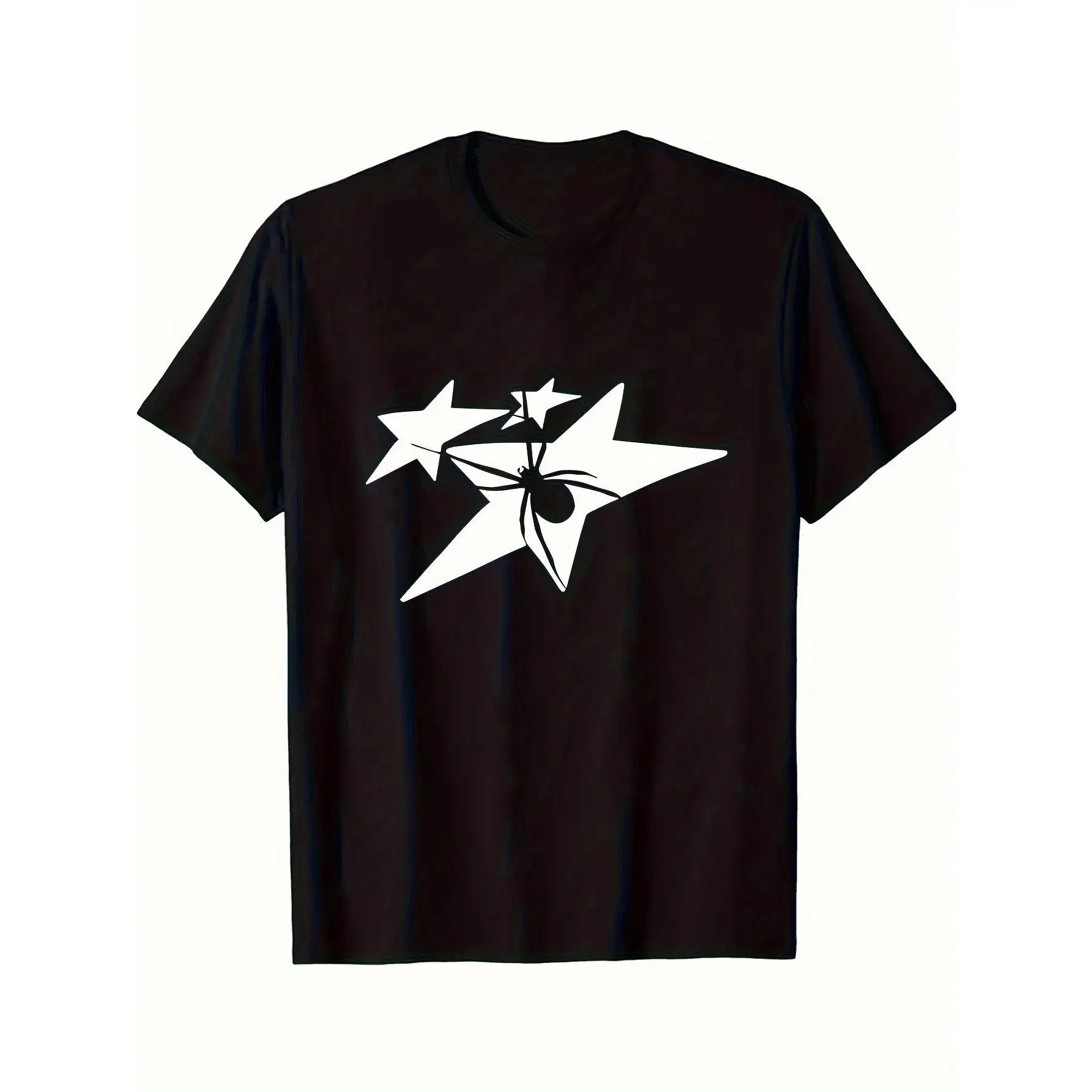 

Unisex Spider Star Graphic T-Shirt | Halloween Punk Rock Gothic Aesthetic Tee | Unique Insect Fan Gift Casual Top
