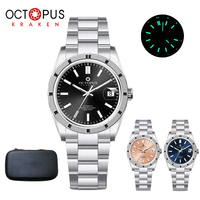 Octopus Kraken  36mm Automatic Mechanical Watch PT5000 Movement Sapphire Crystal 10Bar Waterproof Luxury Retro Men's Wristwatch