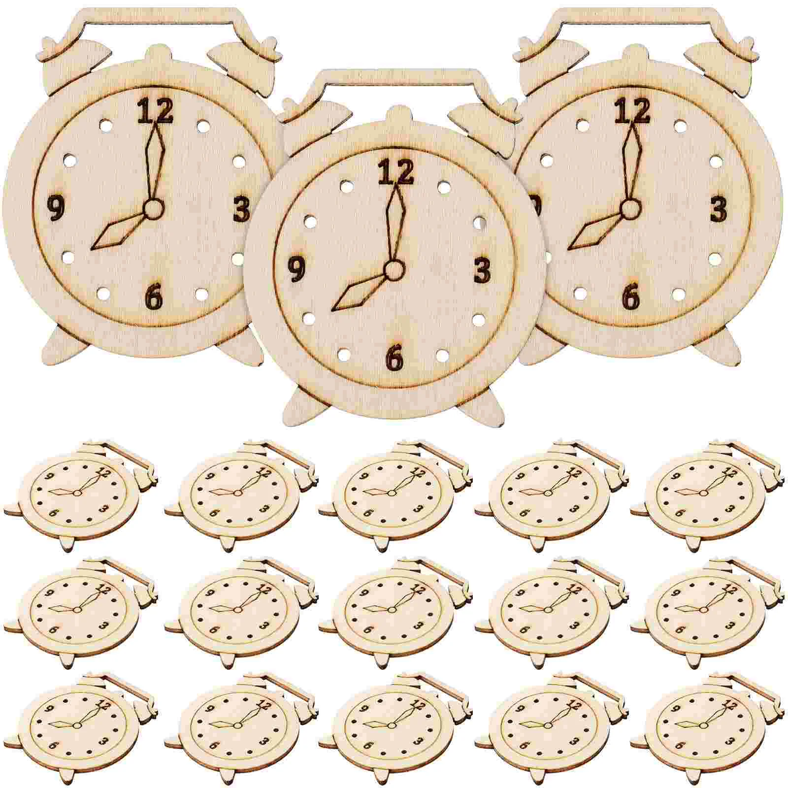 

5 Packs Unfinished Wooden Cutouts Graffiti Chips Decor Label DIY Slices Clock Child