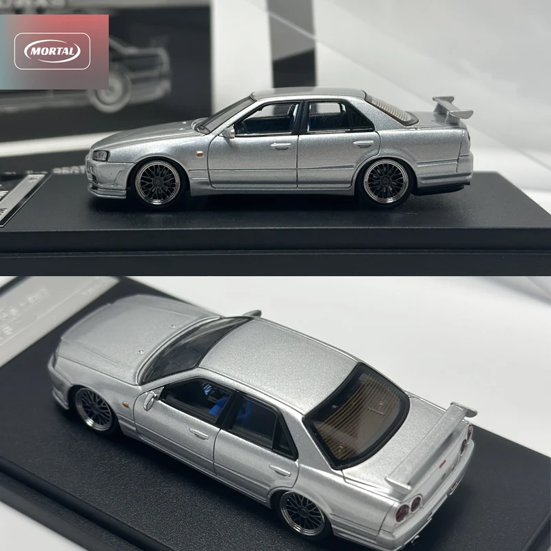 Mortal 1:64 Silver ER34 SYKINE 25GT-T purple gray alloy car model
