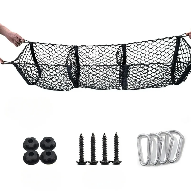 Universal Car Trunk Net Elastic Luggage Net Cargo Organizer Storage Nylon Mesh Nets Stretchable Car Interior Mesh Network Pocket