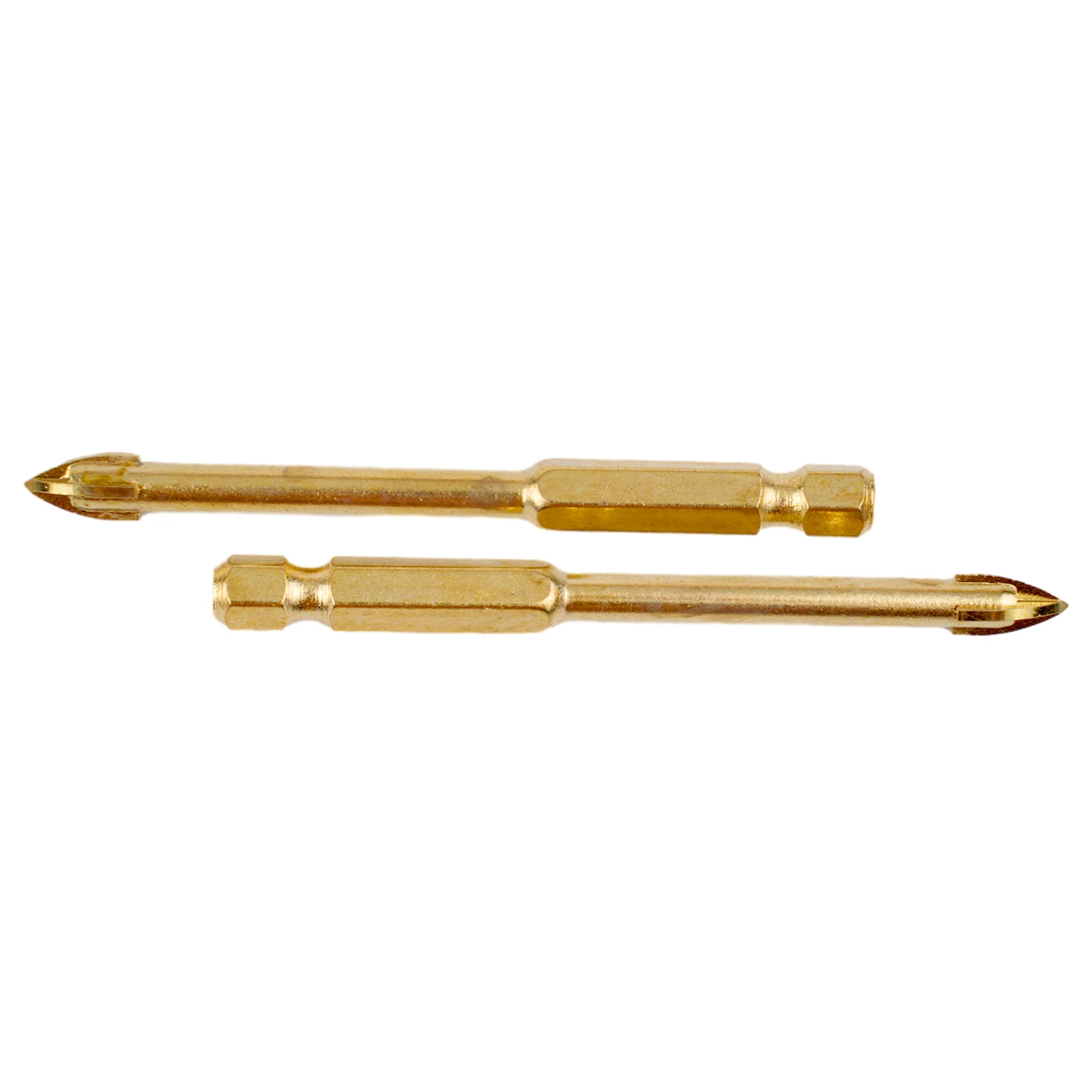 Set di punte da trapano da 10 pezzi da 6mm trapano in vetro con gambo esagonale a testa di lancia con 4 taglienti per la perforazione del vetro di marmo di piastrelle di ceramica di vetro