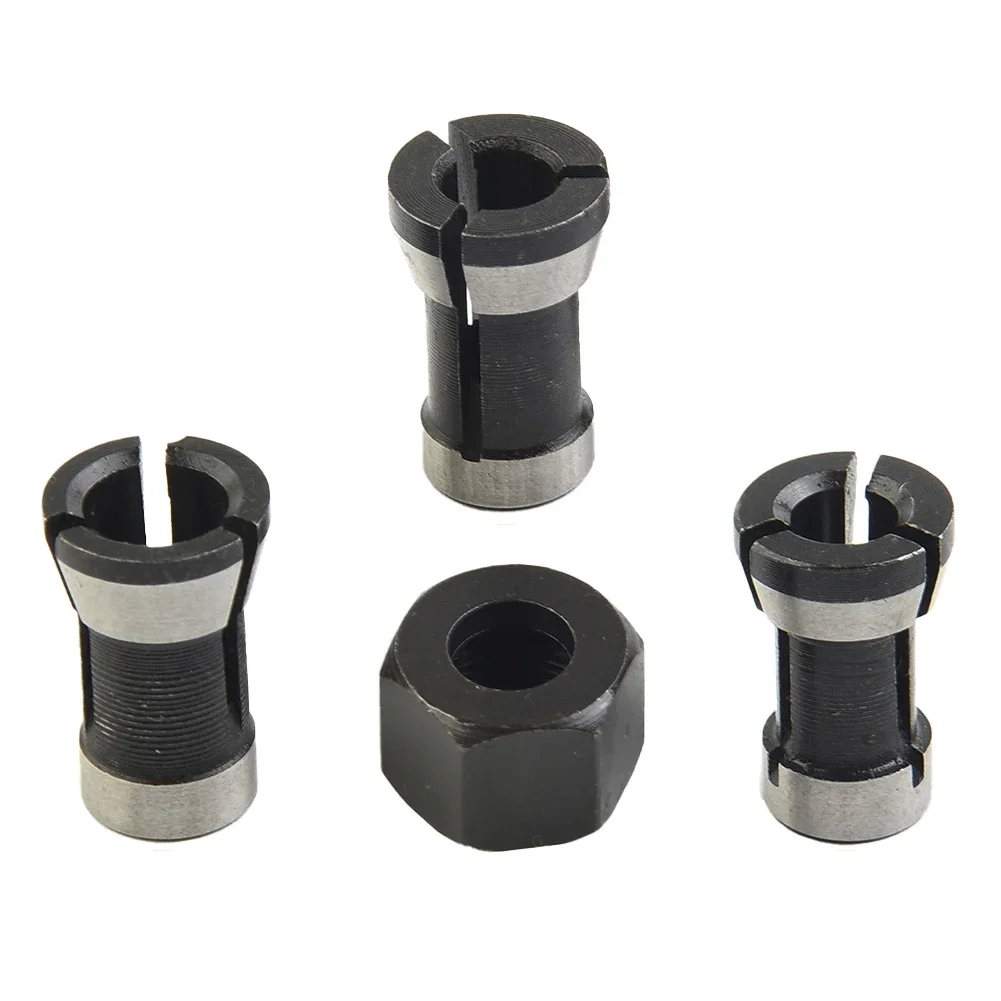 Electric Router Woodworking Cutter High Quality Portable Practical 4pcs Power Tool 6/6.35/8mm Collet M15 Screw Nut