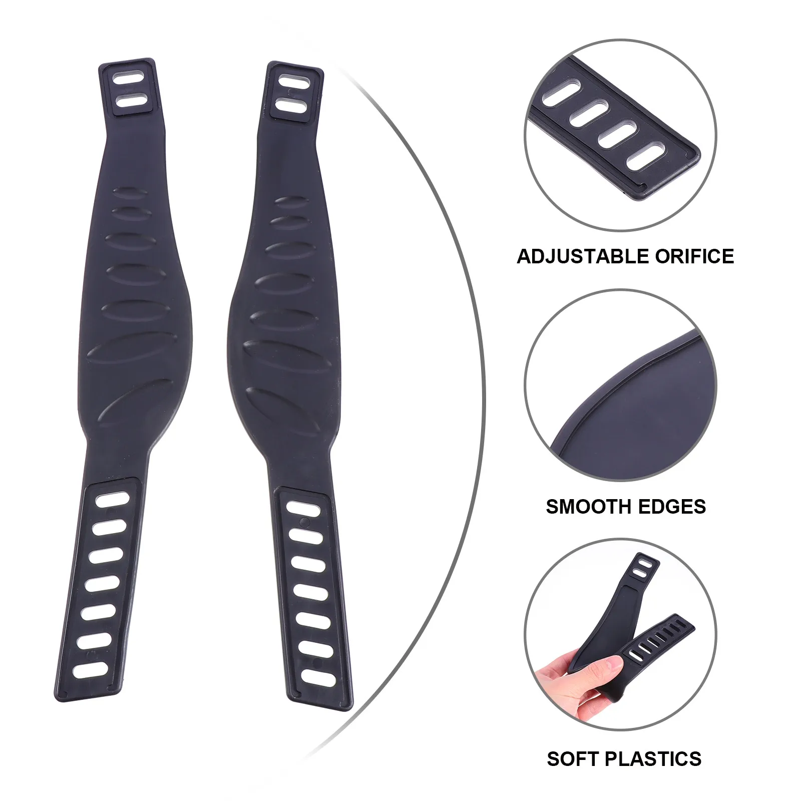 2Pcs Adjustable Bike Pedal Straps Hollow Hole Design for Fixed Gear Mountain Dynamic Training Fitness Cycling Gym Use