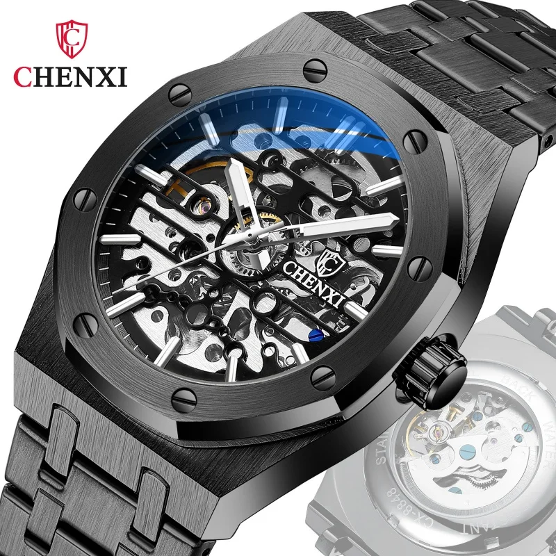 Free Shipping OUTLETSCHENXIPopular 's High-End Hollow Automatic Mechanical 's Watch Men'