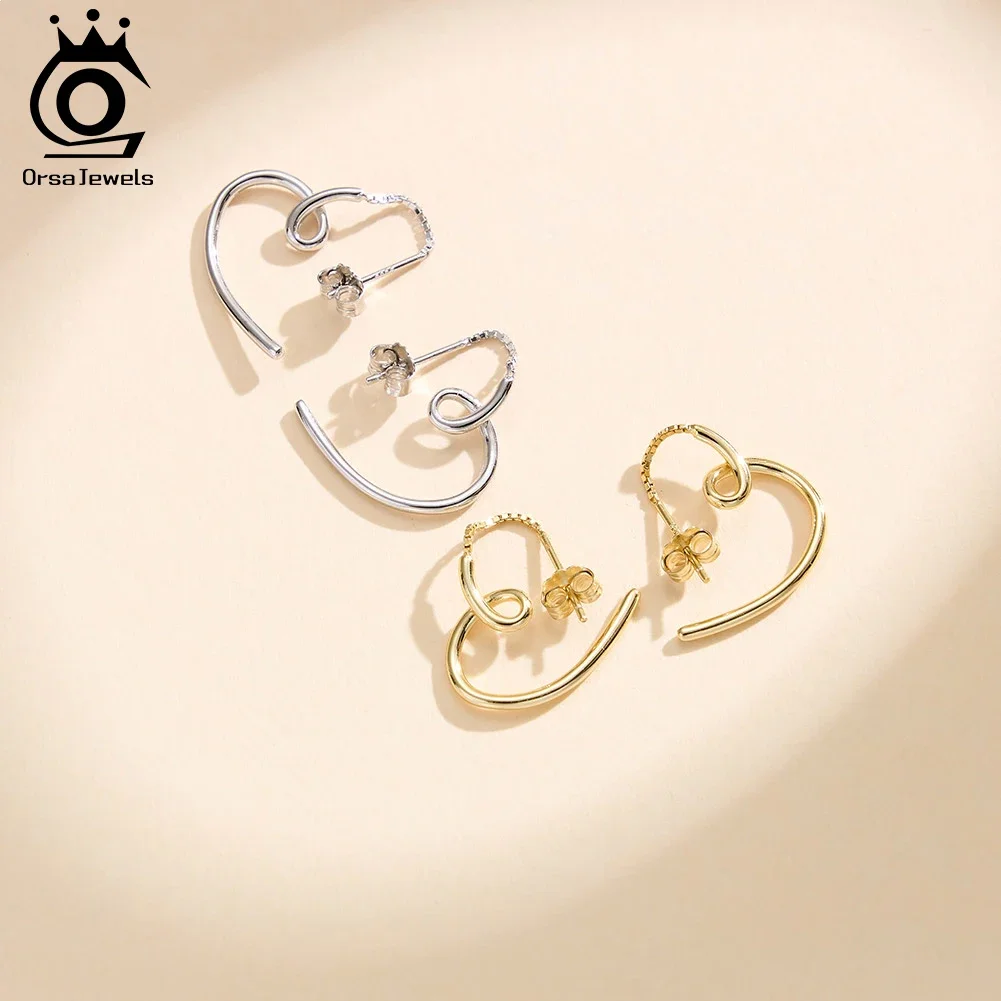 

ORSA JEWELS Tassel Long Chain Dangle Earrings 925 Sterling Silver Chain Line Earrings for Women Minimalist Ear Jewelry APE148