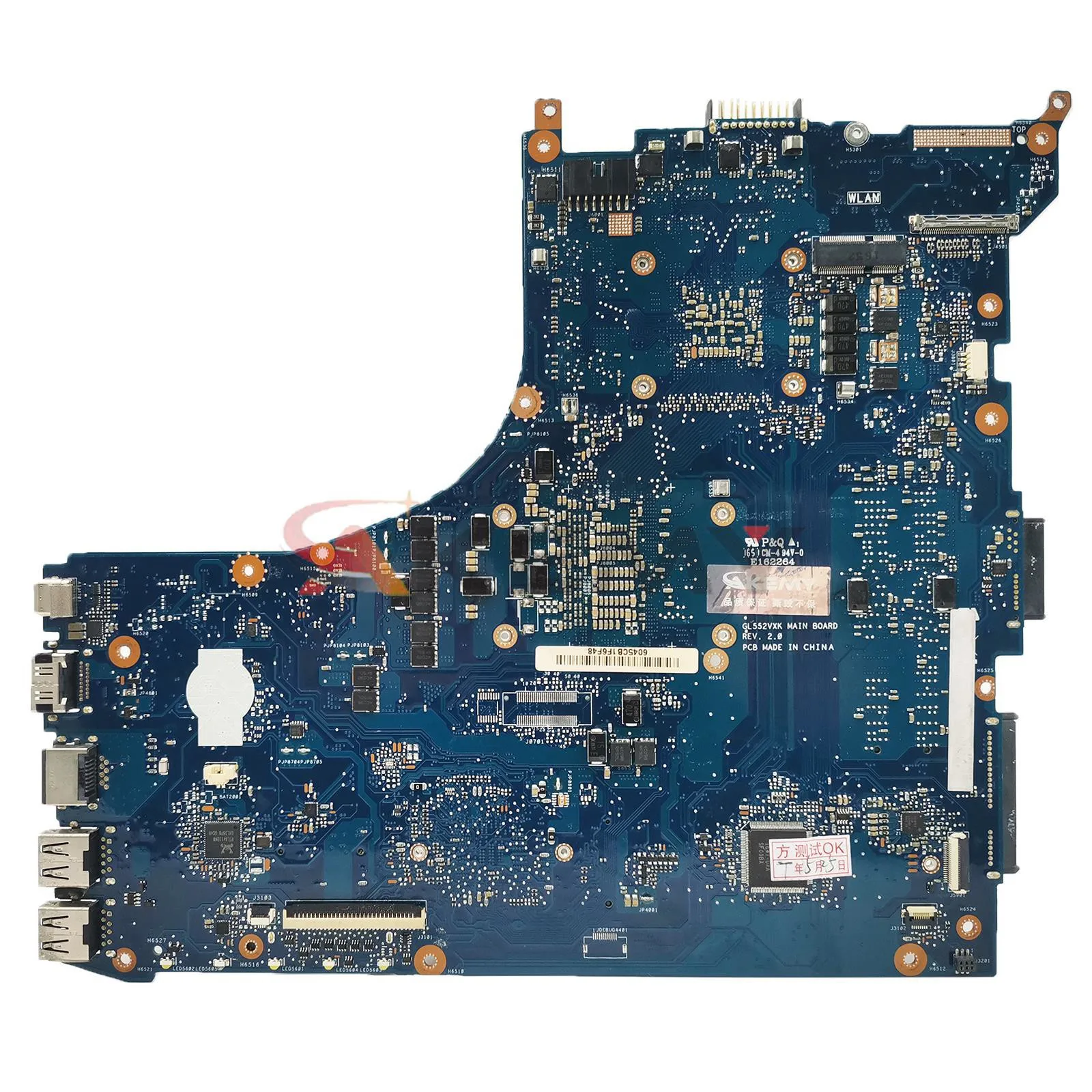 Imagem -04 - Placa Principal de Shenzhen Gl552vw para Asus Gl552vw Zx50v Gl552vx Gl552vxk Placa-mãe Portátil Gl552vw I76700hq Gtx950m Gtx960m-v4g