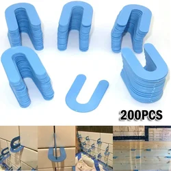 200pcs U-Shaped Horseshoe Shims Tile Spacers PP Level Wedges Positioning Clips For Aligning Marble Granite Porcelain Large Forma