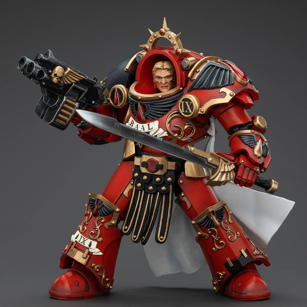 HiPlay JOYTOY Warhammer The Horus Heresy 1/18 Blood Angels Legion Praetor in Tartaros Terminator Armor JT00386 عمل الشكل