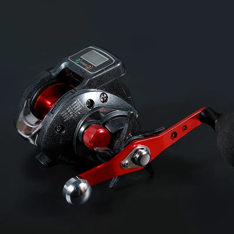 Carrete Baitcasting Eléctrico con Pantalla LED y Arrastre Frontal