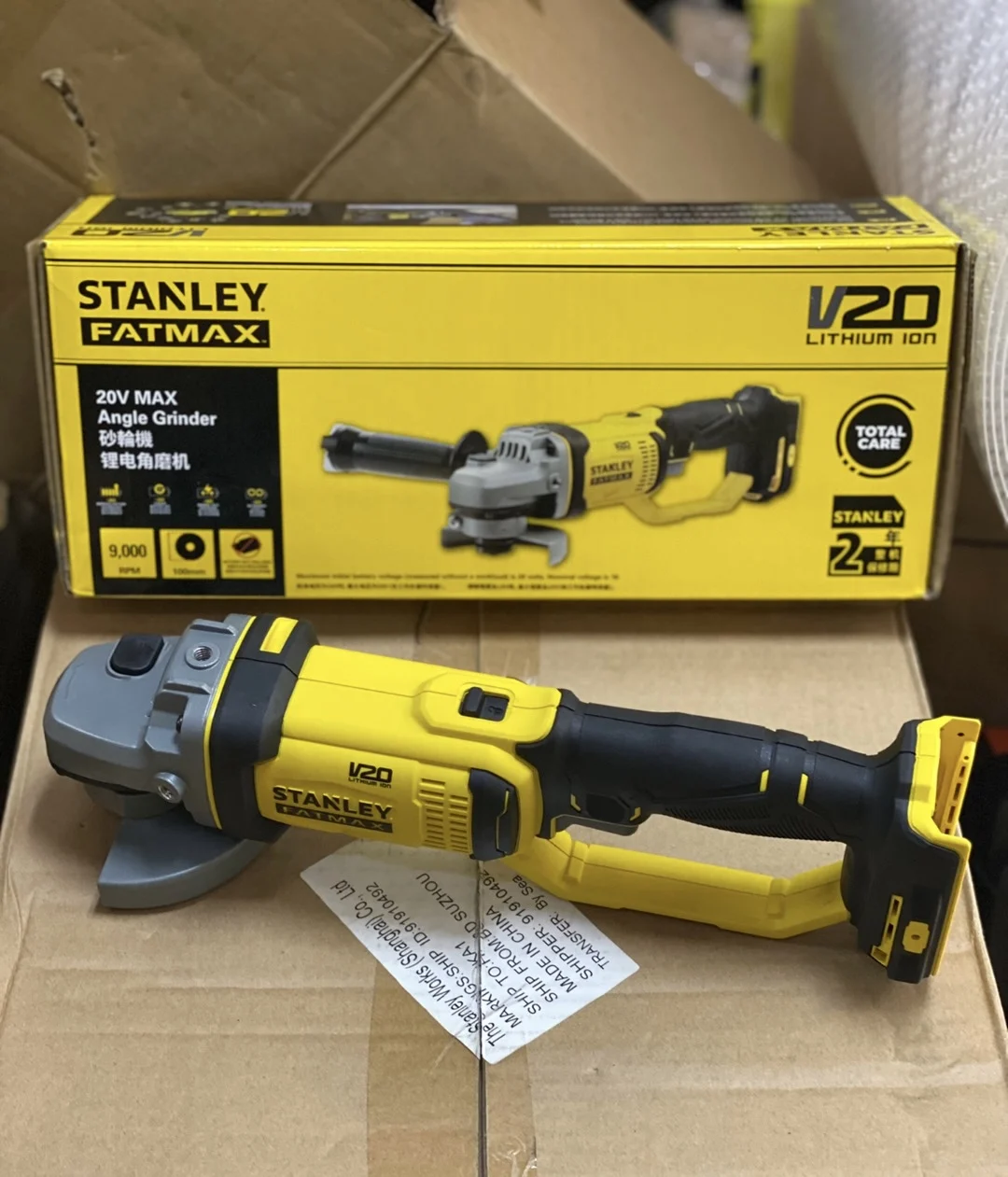 

20V Rechargeable Angle Grinder for Stanley SCG400 Wireless Hand Grinding Wheel Grinder Power Tools