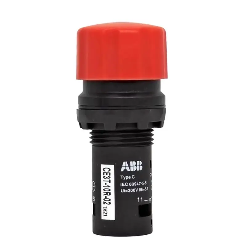 Véritable CE3T-10R-11 interrupteur à bouton-poussoir d'arrêt d'urgence autobloquant réinitialisation rotative 22mm courant 5A CE3T-10R-01 CE3T-10R-02