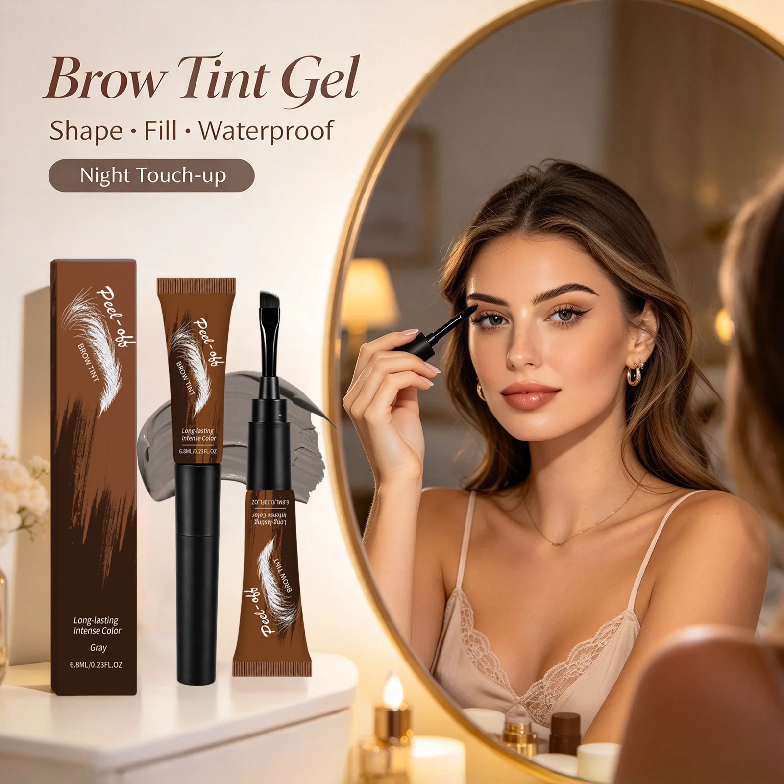 5 Colors Eyebrow Dyeing Paste Long Last Waterproof Natural Wild Brow Cover Light Pale Brow Fast Coloring Fill Brow Gap No Smudge