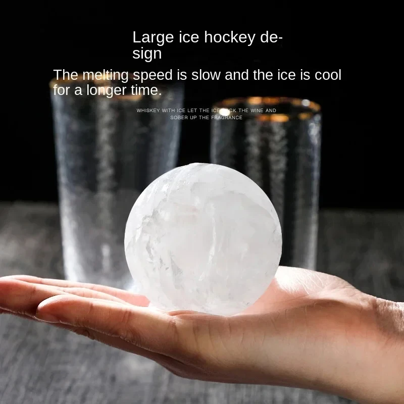 1PCS Silicone Ice Cube Maker Large Ball Shape Mold Food Grade Round Tray Bar Cool Gadgets Kitchen Accessories Making Mould