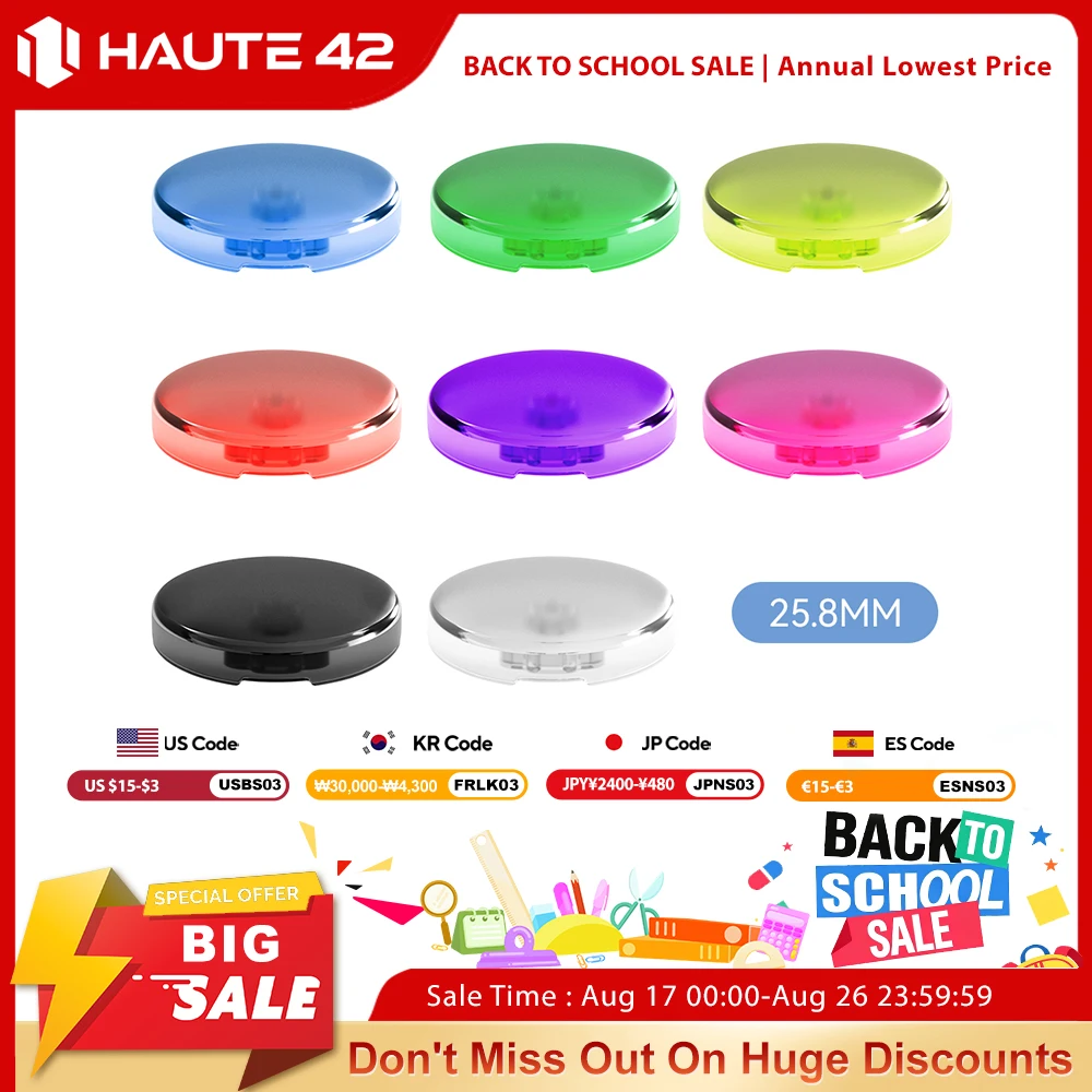 Haute42 Hitbox Cross Keycaps For Leverless Arcade Controller Hitbox Button Caps 25.8mm Low Profile Keycaps DIY For Kailh Switch