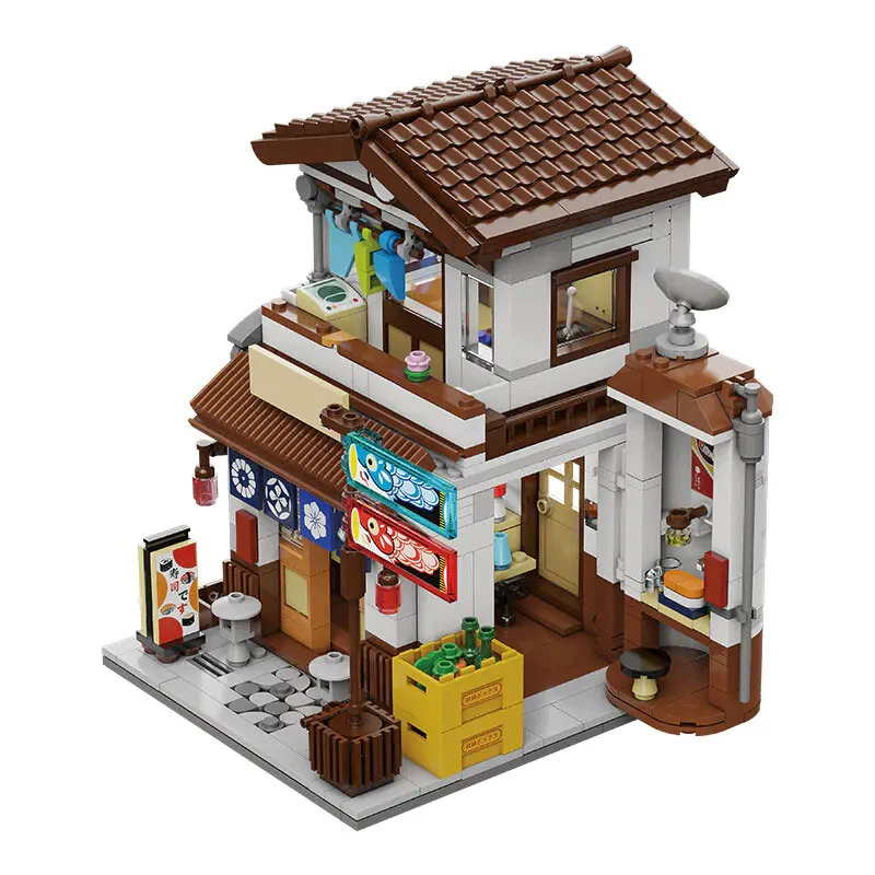 861ピース 日本風食堂居酒屋 建物セット シティストア 建築 モジュール式ビルディングブロック 組み立てモデルキット ギフト