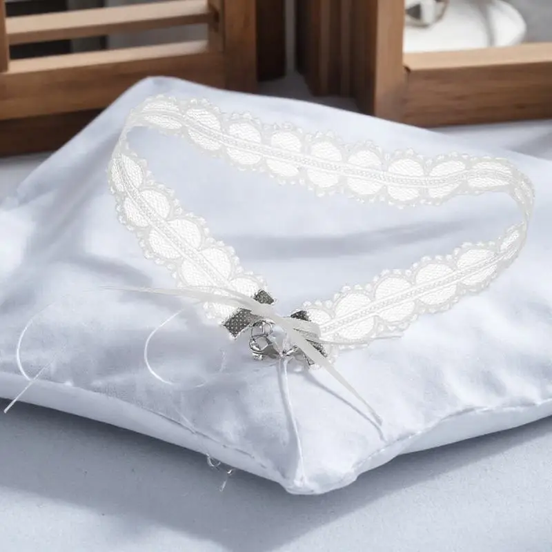 1 قطعة قلادة الترقوة الدانتيل المرأة المختنق قلادة أنيقة أنيقة رقيقة الفرقة قابل للتعديل مأدبة حفلة هدية الإكسسوار الأبيض #6