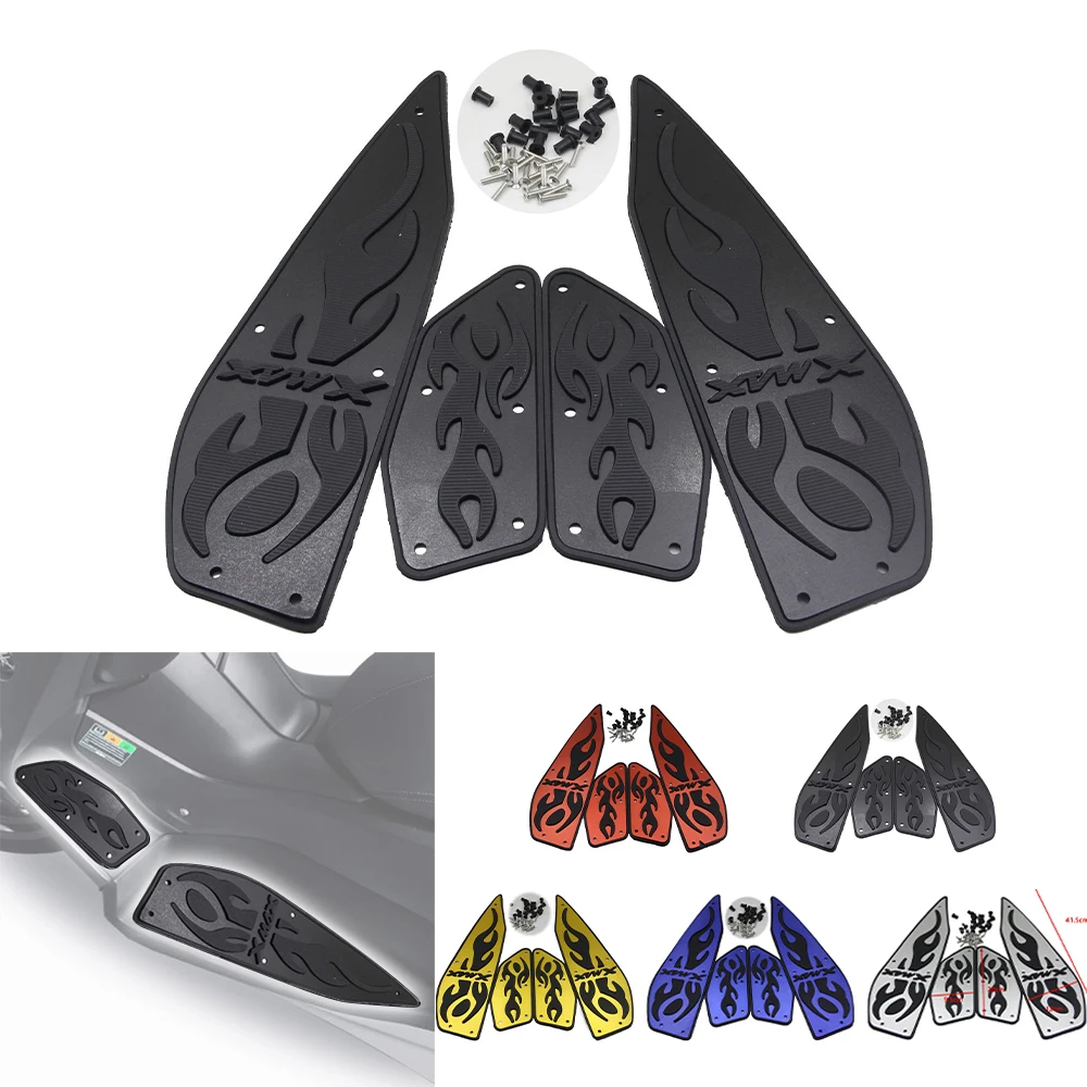 

XMAX300 XMAX250 Motorcycle Footrest Foot Pads Pedal Plate Rest For Yamaha XMAX 300 250 X-MAX300 X-MAX250 2017-2021 2018 2019