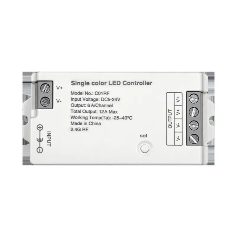 

Комплект контроллера диммера LED с ультратонким сенсорным слайдером 2,4 ГГц RF - для одноцветных светодиодов низкого напряжения 5-24В - [H-Ap AA25]
