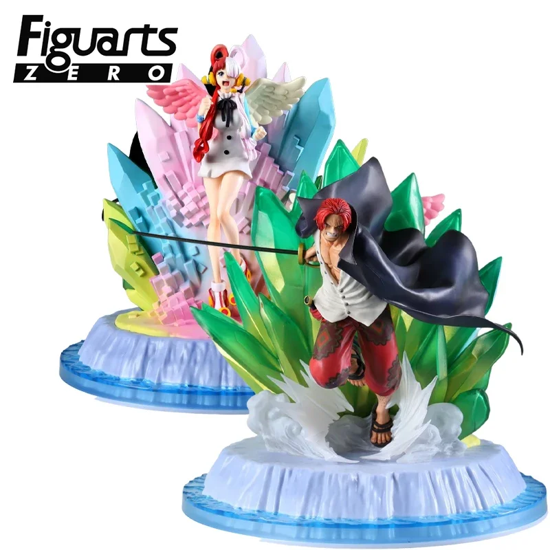 

In Stock Bandai Origianl Figuarts Zero One Piece Film Red Ver. Shanks And Uta Anime Action Figure Collection Model Toys Gifts