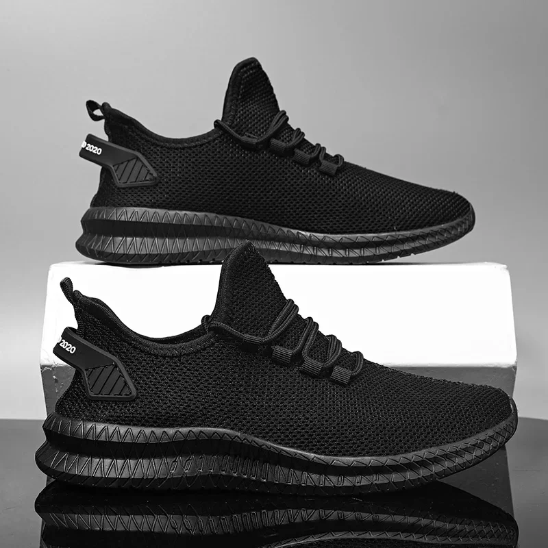 Ademende Hardloopschoenen Comfortabel Lichtgewicht Heren Sneakers Tennisschoenen Mesh Veters Antislip Zapatos Para Hombres Maat 39-48