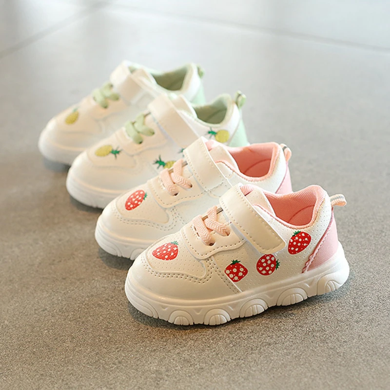 Autumn New Baby Walking Shoes Cute Cartoon Sneakers Kids Leather Casual Shoes Toddler Girls Boys Soft Sole Sport Shoes Prewalker