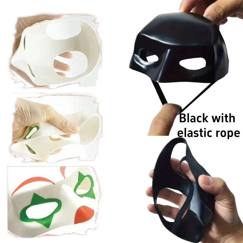 3D Printed Funny Cartoon Cat Mask for Pets, Weird Halloween Cosplay Cat Costume, Lightweight Pet Party Favor Accessory Gift - view 3