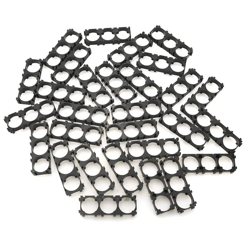 30 Uds soporte de batería de empalme 18650 soporte de batería de litio espaciador soporte de plástico de batería de litio