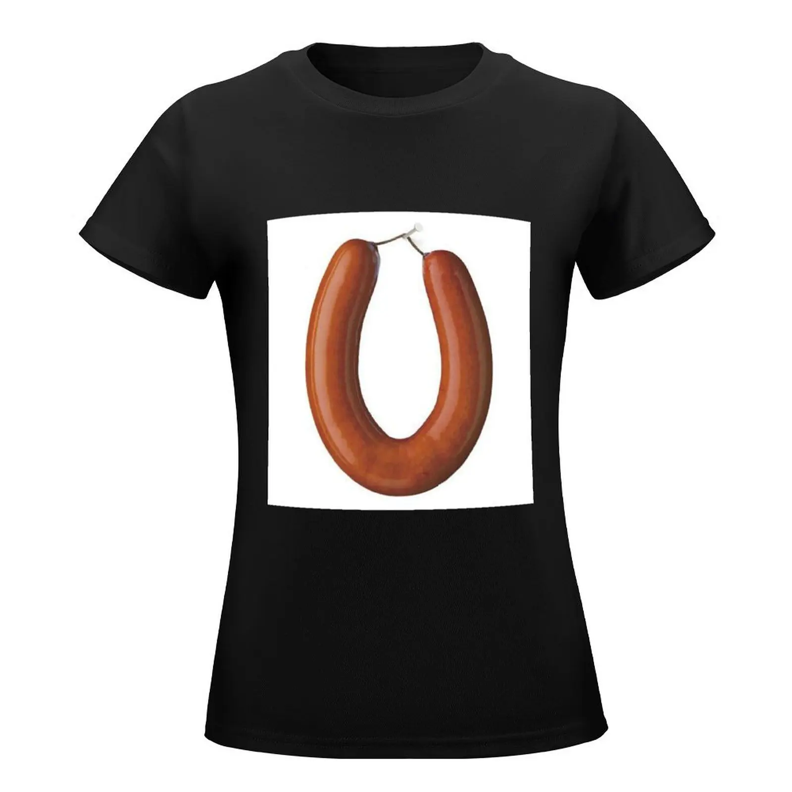 rookworst, sausage T-Shirt shirts graphic tees korean fashion Woman fashion