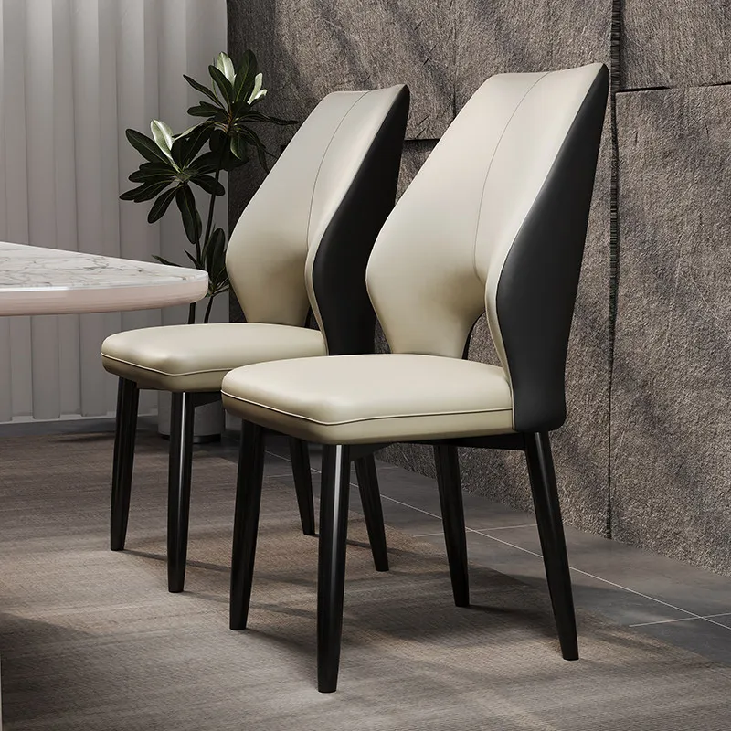 

steel dining chair, PU leather upholstered, stable and environmentally friendly, suitable for families, hotels and restaurants
