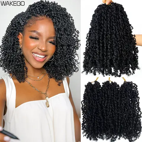 Bohemian Yanky Twist Crochet Hair 12 8 Inch Natural Black Small Curly Twist Crochet Hair for Senegalese Twist Braids for Women