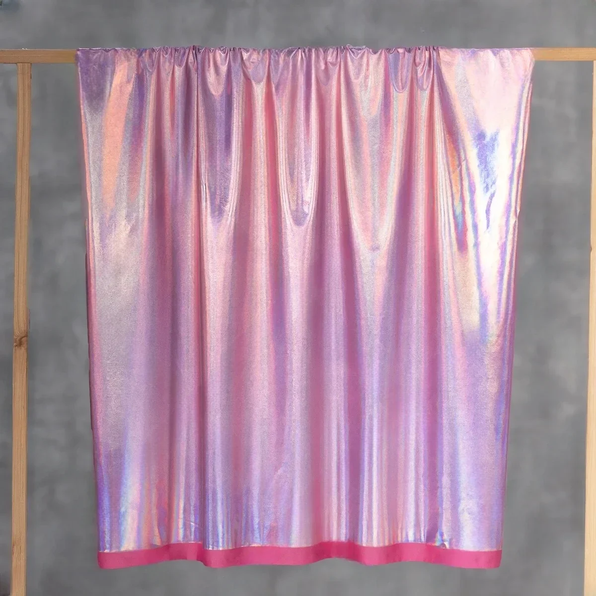 Shiny Pink Iridescent Spandex Fabric Stretchy for DIY Sewing Material Wedding Dress Garment Fabric Wide 150cm Sold By The Meter