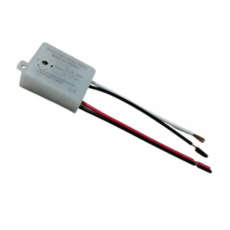 Sensor de som interruptor módulo detector 220v som sensor voz inteligente automático ligar/desligar interruptor luz sensor estável para casa inteligente