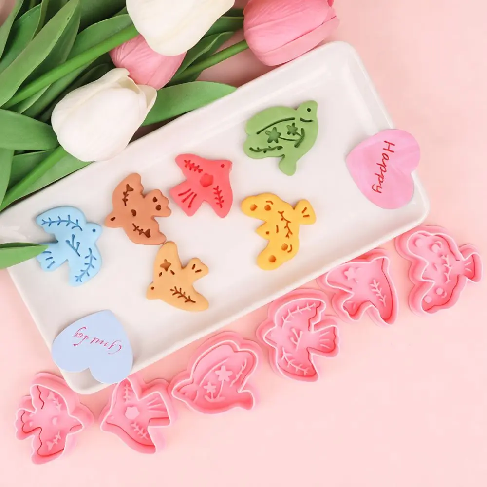 Flying Bird Series Cookie Mold 3D Baking Tool DIY Polymer Clay Stamper Food Safe Pastry Cutter For Biscuit Decorating Craft