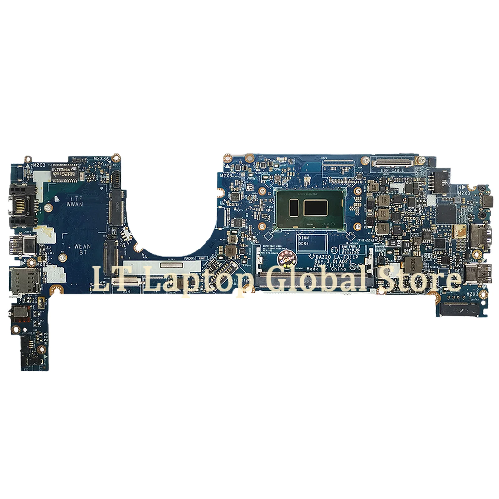 LT For Dell Latitude 7290 7390 Laptop Motherboard LA-F311P Mainboard with i5 i7 8th Gen CPU 0858KT 0J8CVM 02D68W 0RMD5P 0T46Y8