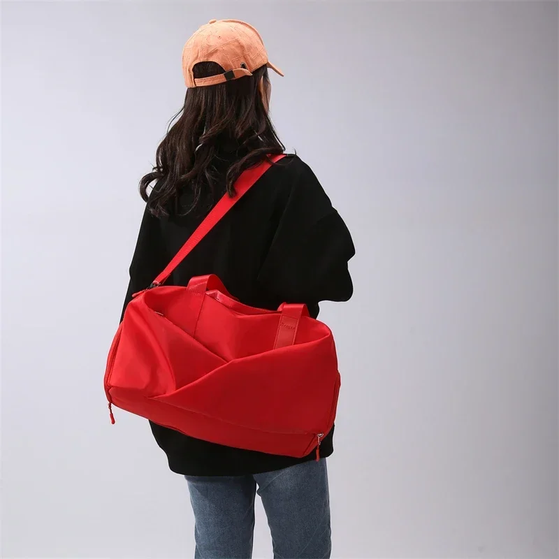 Bolso de hombro plegable Oxford portabilidad, bolso impermeable Simple a la moda, bolso cruzado de viaje para Fitness, natación, Yoga, Unisex