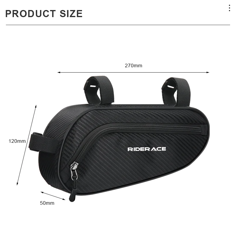 RIDERACE Waterproof Cycling Tube Bag For MTB Bike Triangle Bag Road Cycling Frame Front Bags Repair Tools Rainproof Bicycle Bag - view 6