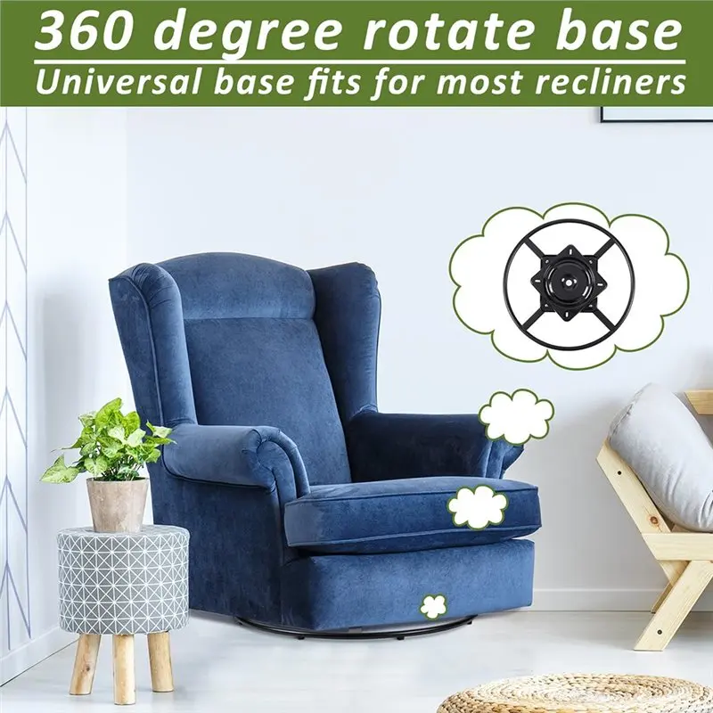 Heavy Duty Recliner Chair With Swivel Ring Base Kit 360 Degree Rotation For Sofa