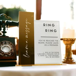 Audio Guestbook Sign,Wedding Guestbook Sign,Audio Booth Sign,Leave A Message Phone Box Sign,Luxury Wedding Décor,Wedding Favors